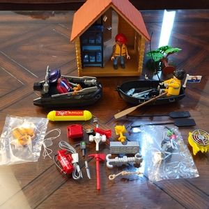 Playmobil Cabin with Fisherman